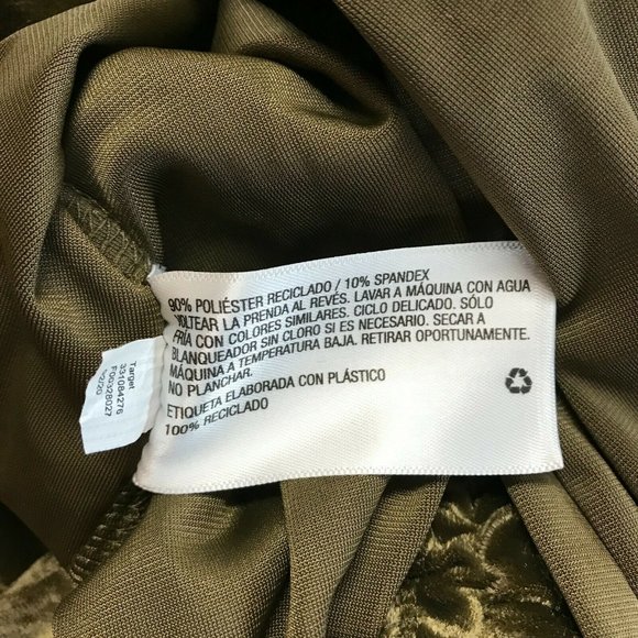 Wild Fable Womens Sleeveless Velvet Ruched Olive Green Bodycon Dress Choose Size - Picture 9 of 11